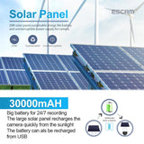 ESCAM QF624 WI-FI 3MP SOLAR POWERED 24/7 Pan/Tilt Outdoor Security Camera App Control, - security ESCam