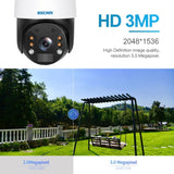 ESCAM QF724 4G NETWORK 3MP 24/7 SOLAR POWERED Pan/Tilt Outdoor Security Camera App Control, - ESCam
