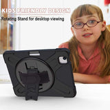 Heavy Duty Shockproof Protective Tablet Cover with Rotating Stand/Hand Grip/Stylus Holder for Apple iPad Pro 11 2018,2020,2021 / iPad Air
