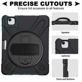 Heavy Duty Shockproof Protective Tablet Cover with Rotating Stand/Hand Grip/Stylus Holder for Apple iPad Pro 11 2018,2020,2021 / iPad Air