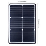 20w Solar Panel Phone and Car Trickle Charger QC3.0 AFC 5V/9V/12V Charging - Haweel