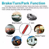 100 LED Truck/Trailer Tail Light Kit 233mm Long 12V-24V Tail/Brake Red and Amber Sequential Turn Signal - Automotive Noco