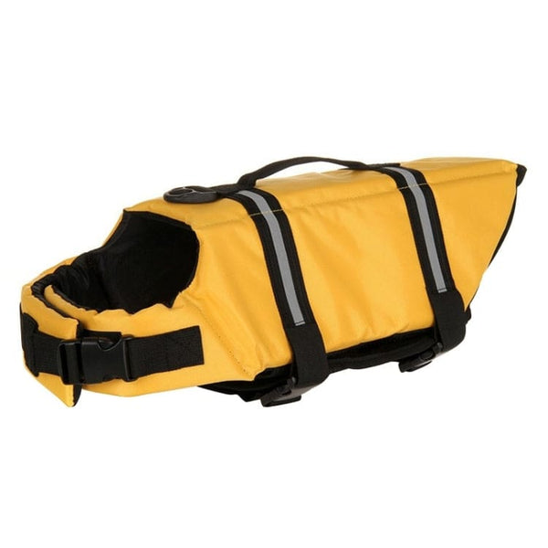 Life Vest with Reflective Stripes and Strap for Dogs - Yellow - Extra Small - Pet NOCO