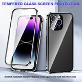 Apple iPhone 14 - 2 Piece Magnetic Rigid Cover with Transparent Glass Back and Glass Screen Protector - Cover Noco