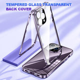 Apple iPhone 14 - 2 Piece Magnetic Rigid Cover with Transparent Glass Back and Glass Screen Protector - Cover Noco