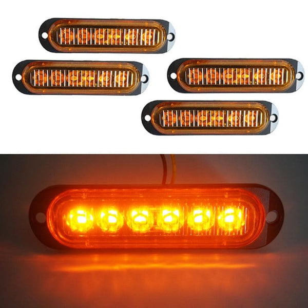 [ 4 PACK] AMBER MK093 12V-24V Bright LED Marker Lights for Trailer Truck Caravan Boat - Automotive Noco