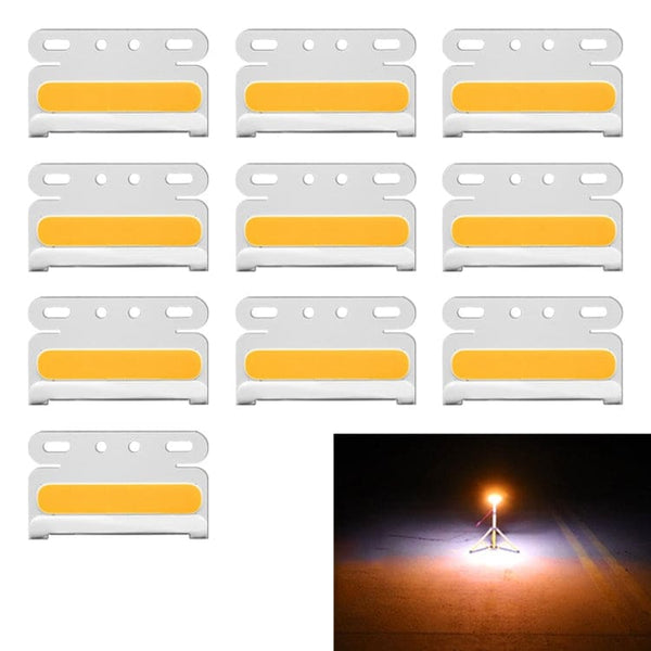 [10 PACK] AMBER COB LED S7009 24V Slim Marker Lights with White Down Light for Trucks and Macjhinery - Automotive Noco