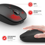 MKESPN Tri-Mode Bluetooth/RF Wireless Optical Mouse USB 2.4G RF Dongle or Bluetooth 3/5.2 Connection - Gaming iMice