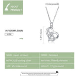 V Jewellery - S925 Sterling Infinite Love Heart Necklace Silver Colour - Jewelry Noco