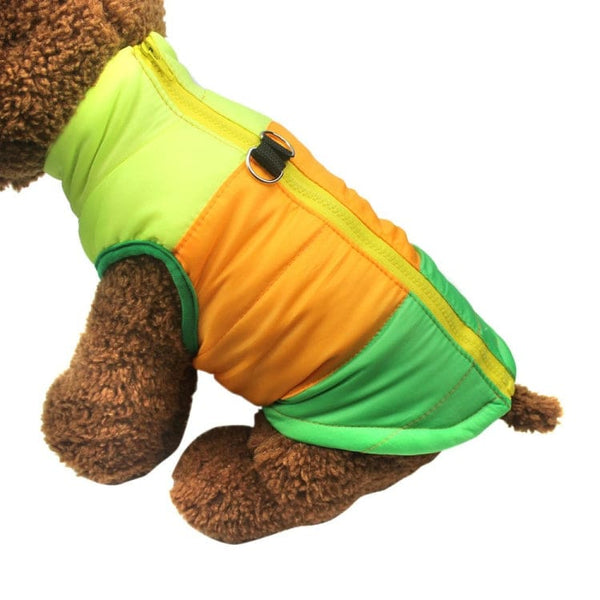 Winter Jacket Vest for dogs - Yellow/Green - Medium - Pet NOCO
