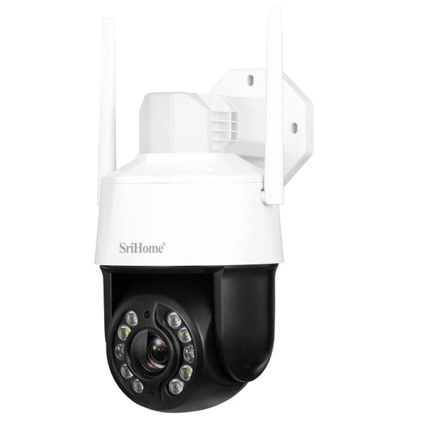 SriHome SH041 5MP 20X Optical Zoom 2.4G/5G Wi-Fi PTZ Security Camera with Spotlights IR Nightvision LED 2-Way Audio - security SriHome