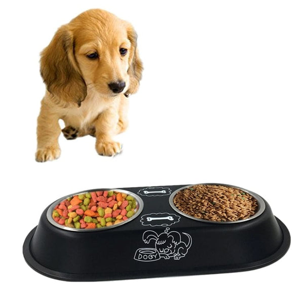High Grade Stainless Steel Pet Bowl With Double Removable Bowls - Pet NOCO