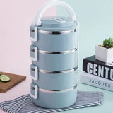 0.7L Insulated Stainless Steel Bento Box with Portable Hide-away Handle - 1,2 or 3 layer - NOCO