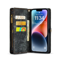 Apple iPhone 15 Plus CaseMe 008 2-In-1 Wallet with Detachable Cover 8 Card Slots + Zip Pocket - Cover CaseMe