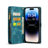 Apple iPhone 15 Pro Max CaseMe 008 2-In-1 Wallet with Detachable Cover 8 Card Slots + Zip Pocket - Cover CaseMe