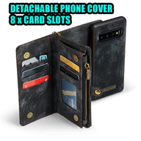 Samsung Galaxy S10 CaseMe 008 2-In-1 Wallet with Detachable Cover 8 Card Slots + Zip Pocket - Cover CaseMe