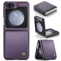 Samsung Galaxy Z Flip 5 CaseMe 023 PU Leather Cover - Purple - Cover Noco