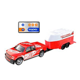 1:64 Mini Alloy RC Car with Lights | Metal Alloy | Trailer - Assault Red - Noco