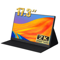 XTS 17.3 2K 2560x1440 Portable Monitor Stand Type-C Speakers - Gaming Noco