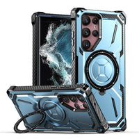 Samsung Galaxy S22 Ultra Hybrid 2 Piece Rugged Magsafe Ring Protective Cover - Blue - Cover Noco