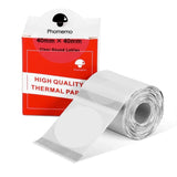 40x40mm Pre-Cut Non-Dry Reusable Direct Thermal Round Label Roll Clear 180 Labels per Roll - Gaming Noco