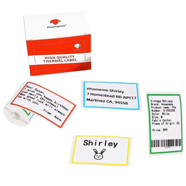 50x80mm Pre-Cut Direct Bordered Thermal Label Roll Multi-colour 100 Labels per Roll - Gaming Noco
