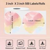 76.2mm Phomemo Pre-Cut Thermal Label Roll Mixed - Phomemo