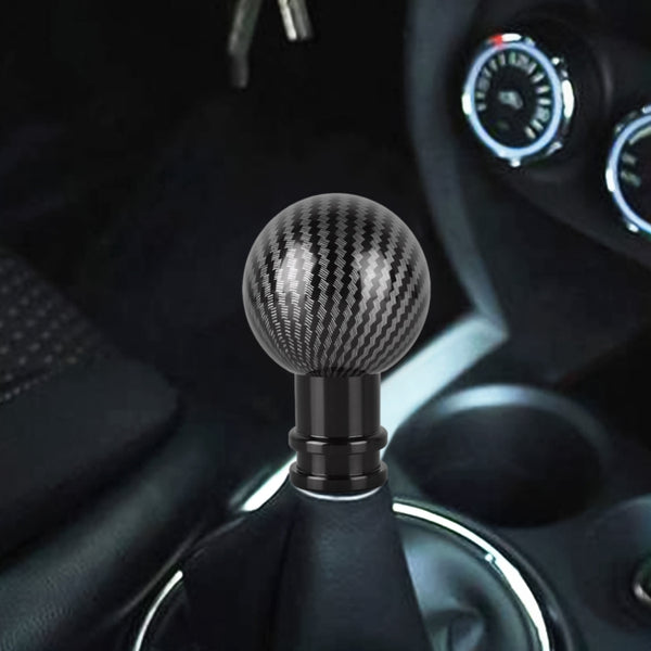 Carbon Fibre Texture Gear Shift Knob, Metal, Universal Fit