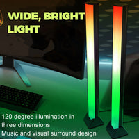 LUZ 60 LED Dual Sound Activated Ambient Light Bars , Multiple Modes and Colours, USB Powered