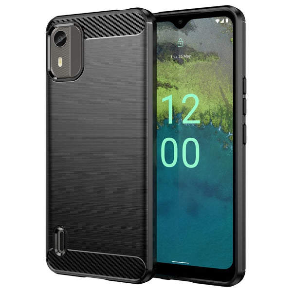Nokia C12 4G / C12 Pro / C12 Plus Carbon Brushed Texture Phone Cover - Cover Noco