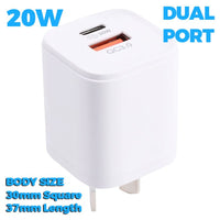 20W PD 3.0/QC 3.0 Fast Charger NZ Approved 5V/9V/12V Fast Charging Up to 3A - NOCO