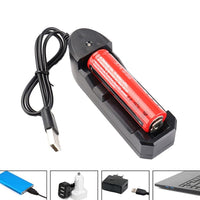 BMAX 18650 Lithium Battery Single Slot USB Charger - HTRC