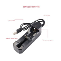 BMAX 18650 Lithium Battery Single Slot USB Charger - HTRC