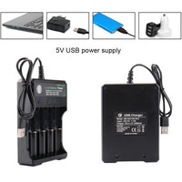 BMAX 18650 4.2V USB Lithium Battery Charger – 4 Independent Slots - HTRC