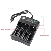 BMAX 18650 4.2V USB Lithium Battery Charger – 4 Independent Slots - HTRC
