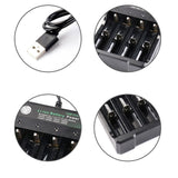BMAX 18650 4.2V USB Lithium Battery Charger – 4 Independent Slots - HTRC