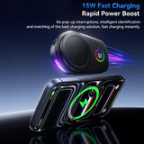 ESSAGER T15 15W Magnetic Car Wireless Charger Vent Mount with Cooling Fan & RGB Light - Essager