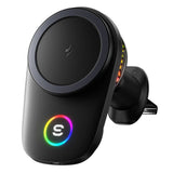 ESSAGER T15 15W Magnetic Car Wireless Charger Vent Mount with Cooling Fan & RGB Light - Essager