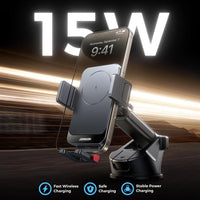 Joyroom ZR241S Dash Mount 15W Wireless Charger Strong Bracket One Hand Operation - JOYROOM