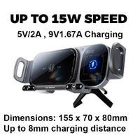 SD01 15W Car Wireless Rotating Charger Auto-Clamping/Rotating Vent Mount Capacitor - NOCO