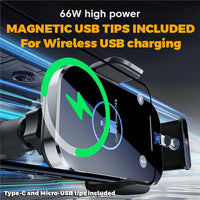 X10 15W Car Wireless/66W USB Wireless Phone Charger/Mount Auto-Clamp Vent Mount - NOCO