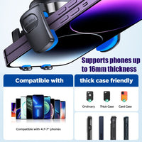 ZS351 Car Phone Cradle Locking Vent Mount Expanding Footer Up to 16mm Thickness screen phones NOCO