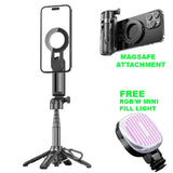P15 Mini Extending Magsafe Selfie Stick/Tripod Phone Holder Wireless Camera Control Free Fill Light - Noco