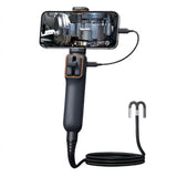 AD100 Articulating Borescope | OTG Phone Connection | 5.5mm Lens | 1.2M Length - Black and Orange - Teslong