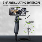 AD100 Articulating Borescope | OTG Phone Connection | 5.5mm Lens | 1.2M Length - Black and Orange - Teslong