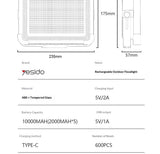 Yesido DH17 Ultra-Bright Site Worklight | 2-in-1 Outdoor Floodlight & 10,000mAh Power Bank - Yesido