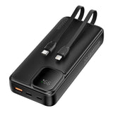 Essager 10000mAh Power Bank | 22.5W Fast Charge with Built-In USB-C & Lightning Cables - Essager