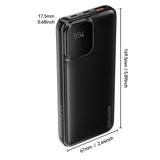 Essager 10000mAh Power Bank | 22.5W Fast Charge with Built-In USB-C & Lightning Cables - Essager