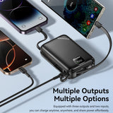 Essager 65W PD Fast Charging Power Bank | 20000mAh Portable Laptop/Phone Charger with Dual Cable - Essager