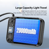 Essager 65W PD Fast Charging Power Bank | 20000mAh Portable Laptop/Phone Charger with Dual Cable - Essager